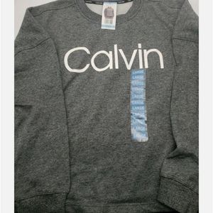 Calvin Klein Women's Relaxed Fit Logo Drop Shoulder Fleece Pullover Sweatshirt